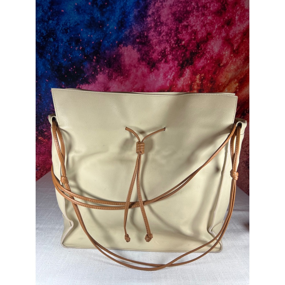 Von Holzhausen Large Shopper Oat Caramel Vegan Tote Italy